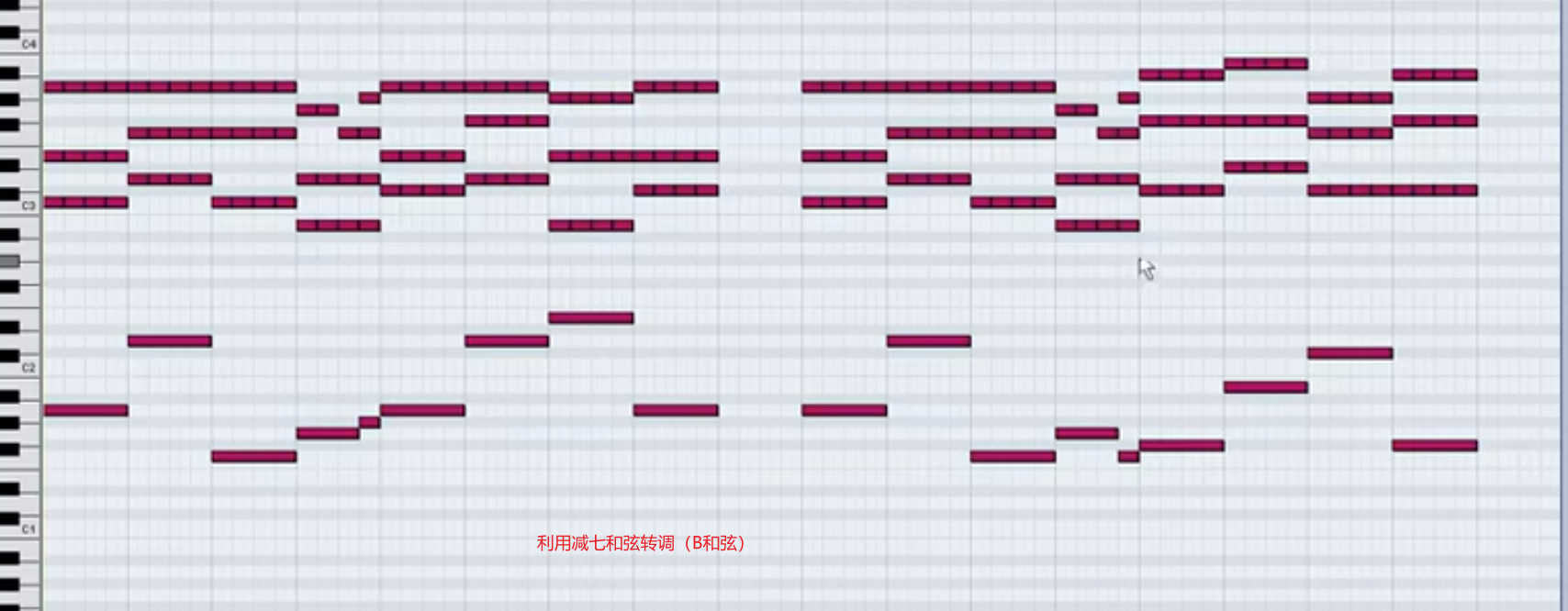 108减七和弦转调
