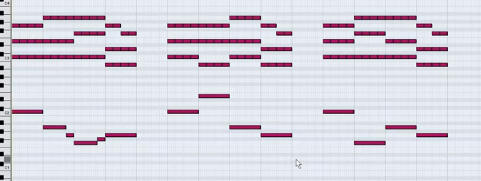 91低音上的过渡音